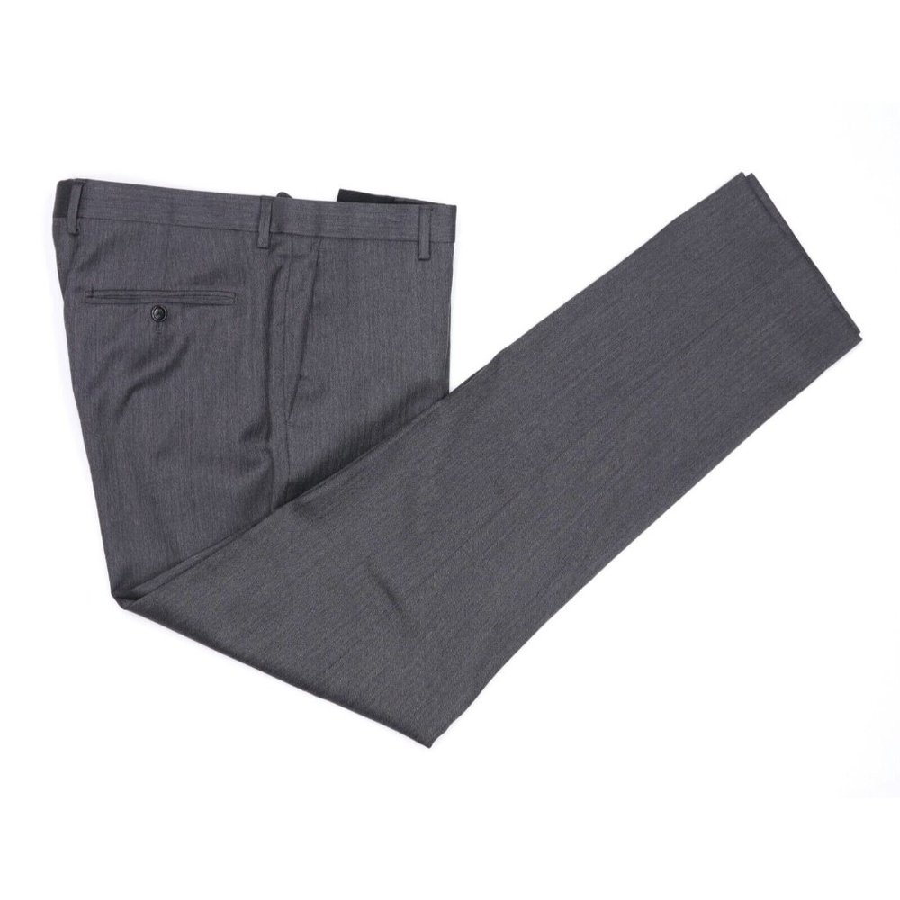 J Crew Ludlow Tollegno 1900 Wool Suit 40L Gray Herringbone 35 X 33 Flat Front - Picture 11 of 14